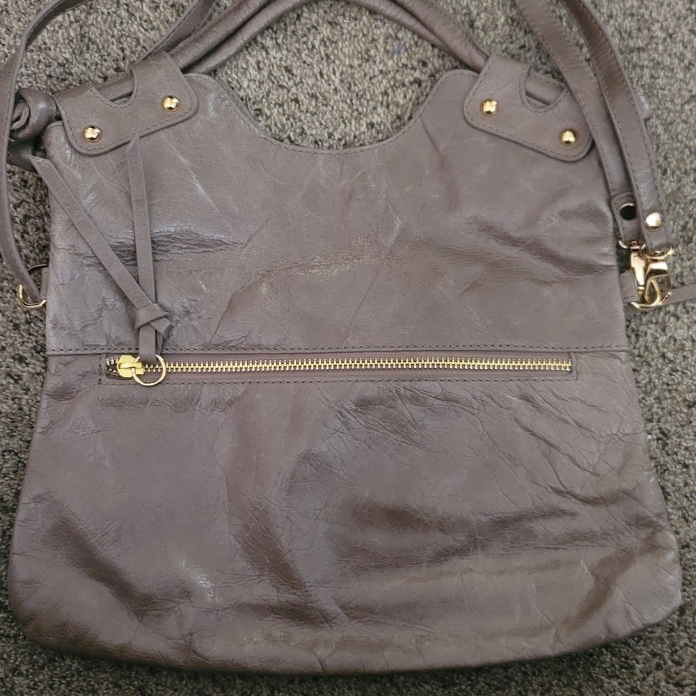 Pietro Alessandro Dark Brown Shoulder Bag with Gold Accents